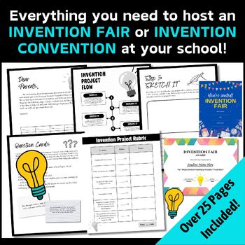 Preview of Everything you need to host an Invention Fair or Invention Convention!- EDITABLE