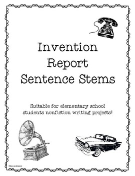 Preview of Invention Report Sentence Stems