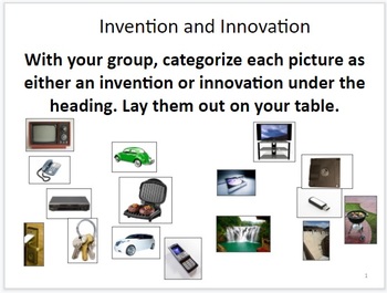 Preview of Invention and Innovation Slideshow and Matching Game