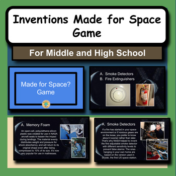 Preview of Inventions Made for Space Science Game for Middle and High School