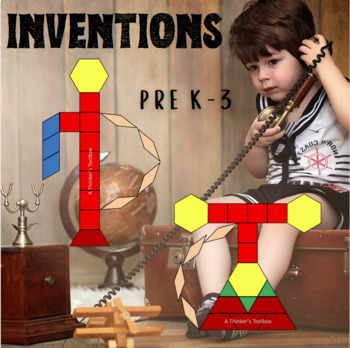 Preview of Inventions of World History Pattern Block Mat Printables & Worksheets