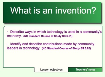 Preview of Inventions SMARTBoard Lesson
