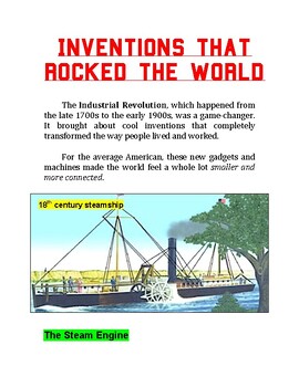 Preview of "Inventions That Rocked the World" + Multiple Choice Worksheet