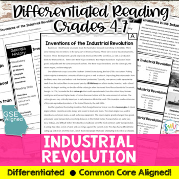 Preview of Inventions of Industrial Revolution Differentiated Reading (SS4E1f)