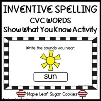 Preview of Inventive Spelling - CVC Words - Distance Learning - Google Slides