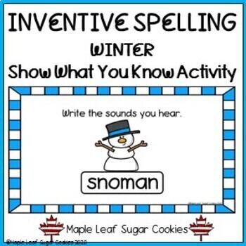 Preview of Inventive Spelling - Winter - Distance Learning - Google Slides