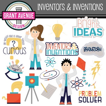 Inventor Clipart - Invention Clipart - Science Clipart by Grant Avenue