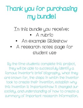 Preview of Inventor Google Slides/PowerPoint Research Project BUNDLE