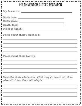 Family Biography Template