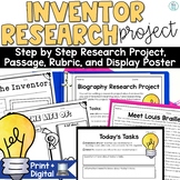 Inventor Research Project Writing Template Poster and Grap
