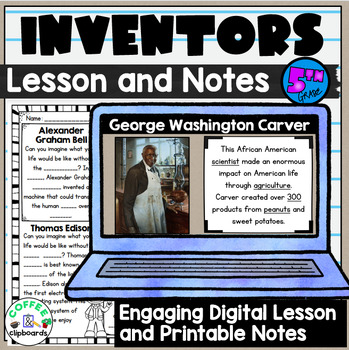 Preview of Inventors Lesson and Activities: Edison, Bell, Carver, Wright Brothers SS5H1b
