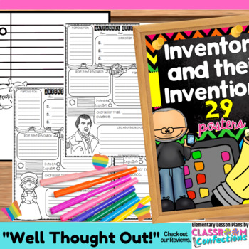 inventors inventions research project activity teacherspayteachers poster posters inventor 5th grade