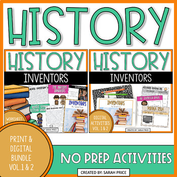 Preview of Famous Inventors Biography Activities - 2nd, 3rd & 4th Grade History Lessons