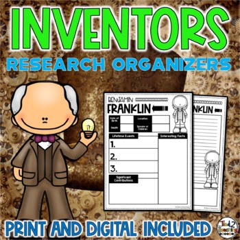 Preview of Inventors Biography Research Report Informational Writing Graphic Organizers