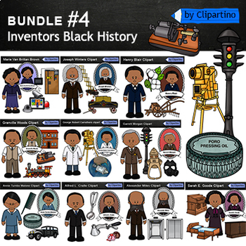 Preview of Inventors Black History Clip Art BUNDLE