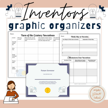 Preview of Inventors Graphic Organizers- Turn of the Century- Famous Inventors