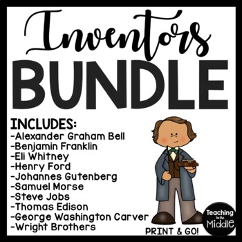 Preview of Famous Inventors Reading Comprehension Bundle - Bell, Franklin, Ford, Whitney