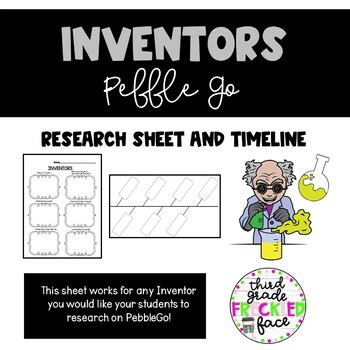 Preview of Inventors Research Sheet and Timeline for PebbleGo