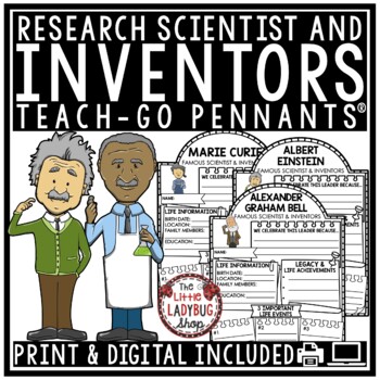 Preview of Famous Inventors & Scientist Research Project Bulletin Board Biography Templates