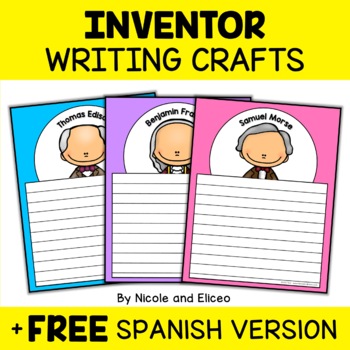 Preview of Inventor Writing Activity Crafts + FREE Spanish