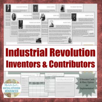 Preview of Industrial Revolution Inventions | Inventors and Contributors Activities Bundle