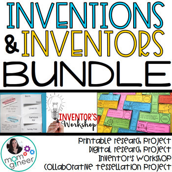 Preview of Inventors and Inventions Bundle of Research Projects Templates