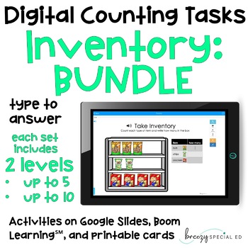 Preview of Inventory BUNDLE - Digital Counting Practice for Special Education