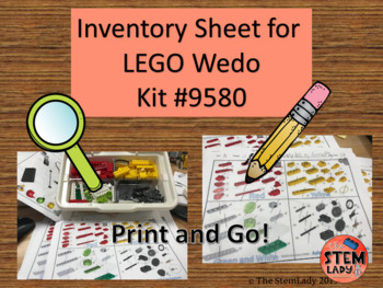 Menagerry svale I mængde Inventory Sheets for Original Wedo 9580 by LEGO by The STEM Lady