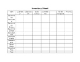 Inventory Template Sheet