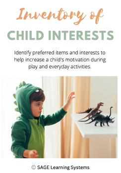 Preview of Inventory of Child Interests (motivate to communicate!)