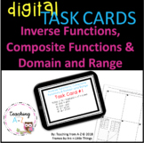 Inverse & Composite Functions, Domain and Range Task Cards