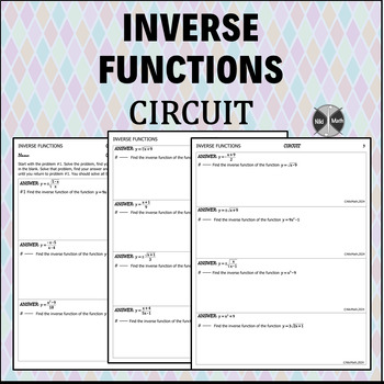 Preview of Inverse Functions - Circuit (11 problems)