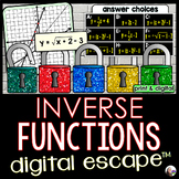 Inverse Functions Digital Math Escape Room Activity