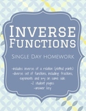 Inverse Functions - Homework