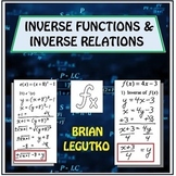 Inverse Functions & Inverse Relations (Notes & Worksheet w/ Answer Key)