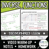 Inverse Functions Lesson - Algebra 2 Guided Notes, Warm-up