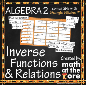 Preview of Inverse Functions & Relations for Google Slides™
