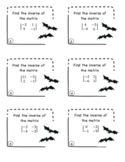 Inverse Matrices Task Cards