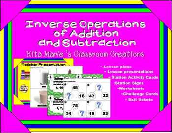 Preview of Inverse Operation of Addition and Subtraction  – Lesson Plans, Stations, etc.