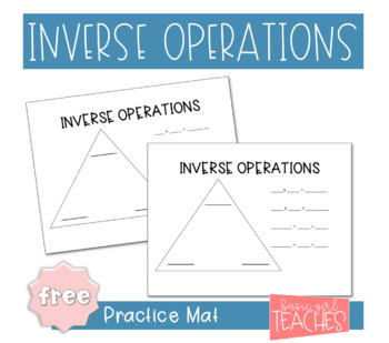 inverse operations practice teaching resources tpt