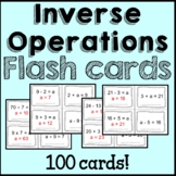 Inverse Operations Pre Algebra Posters Worksheets Flash Cards