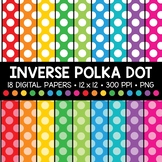 Inverse Polka Dot Digital Paper