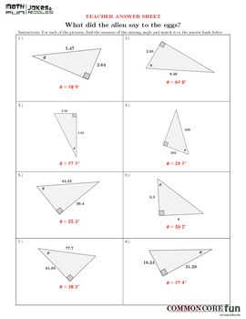 Sohcahtoa Worksheet With Answers