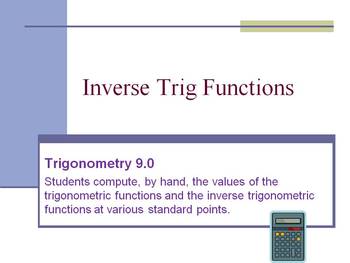 Preview of Inverse Trig Functions
