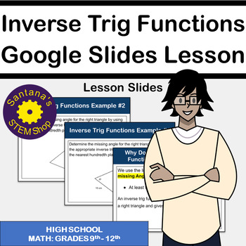 Preview of Inverse Trigonometric Functions Google Slides: Lesson Slides for Trigonometry