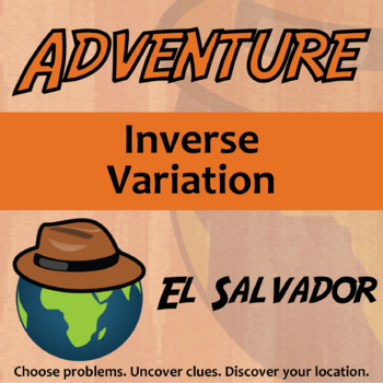 Preview of Inverse Variation Activity - Printable & Digital El Salvador Adventure Worksheet