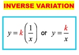 Inverse Variation (Proportion}