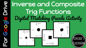 Preview of Inverse and Composite Trig Functions - DIGITAL Matching Activity
