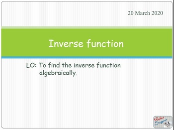 Preview of Inverse functions