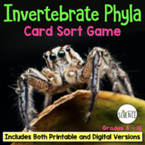 Invertebrates Card Sort Game